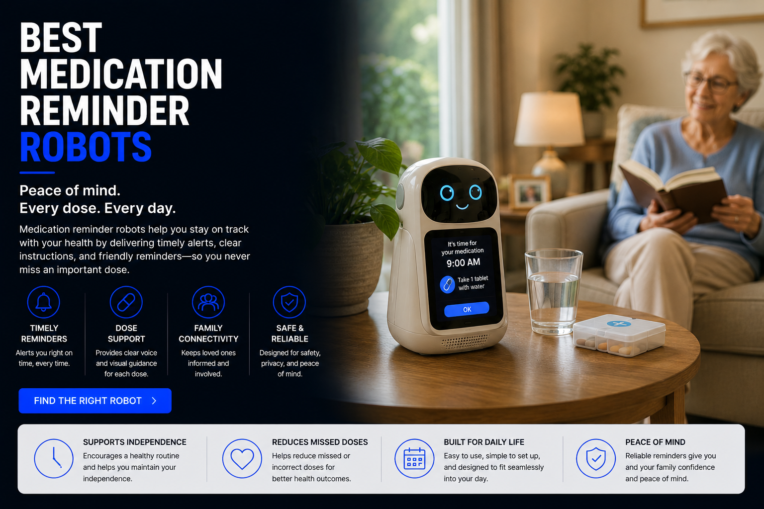 Best medication reminder robots reviews and buying guide