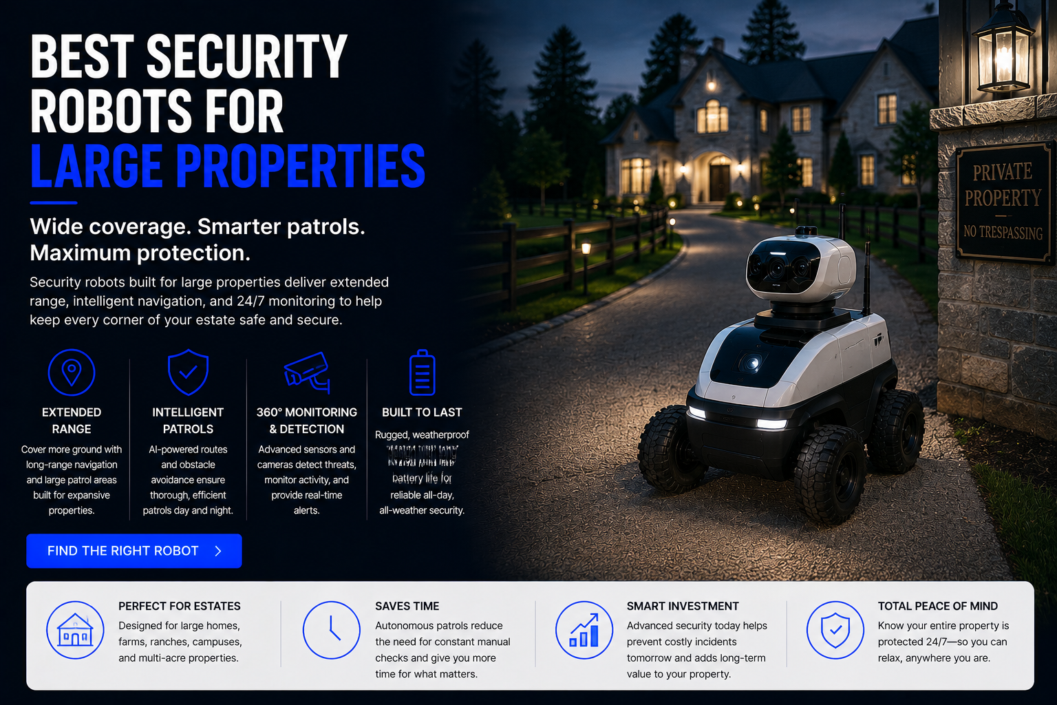 Best security robots for large properties reviews and top picks