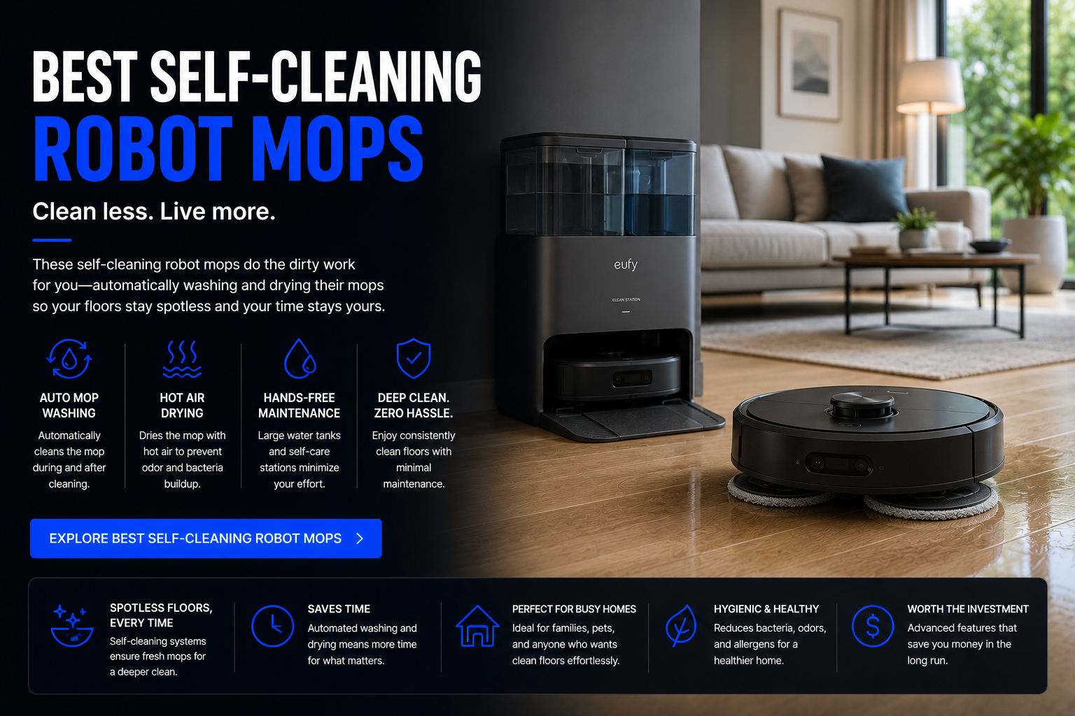 Best self-cleaning robot mops reviews and top picks