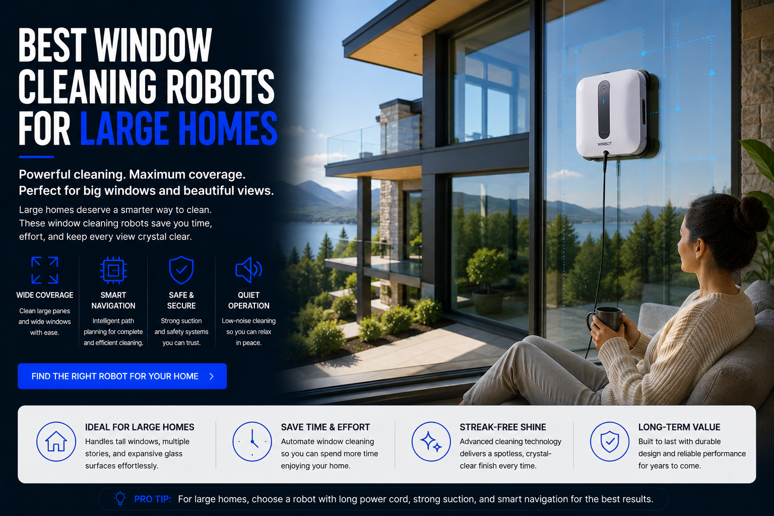 Best window cleaning robots for large homes reviews and top picks