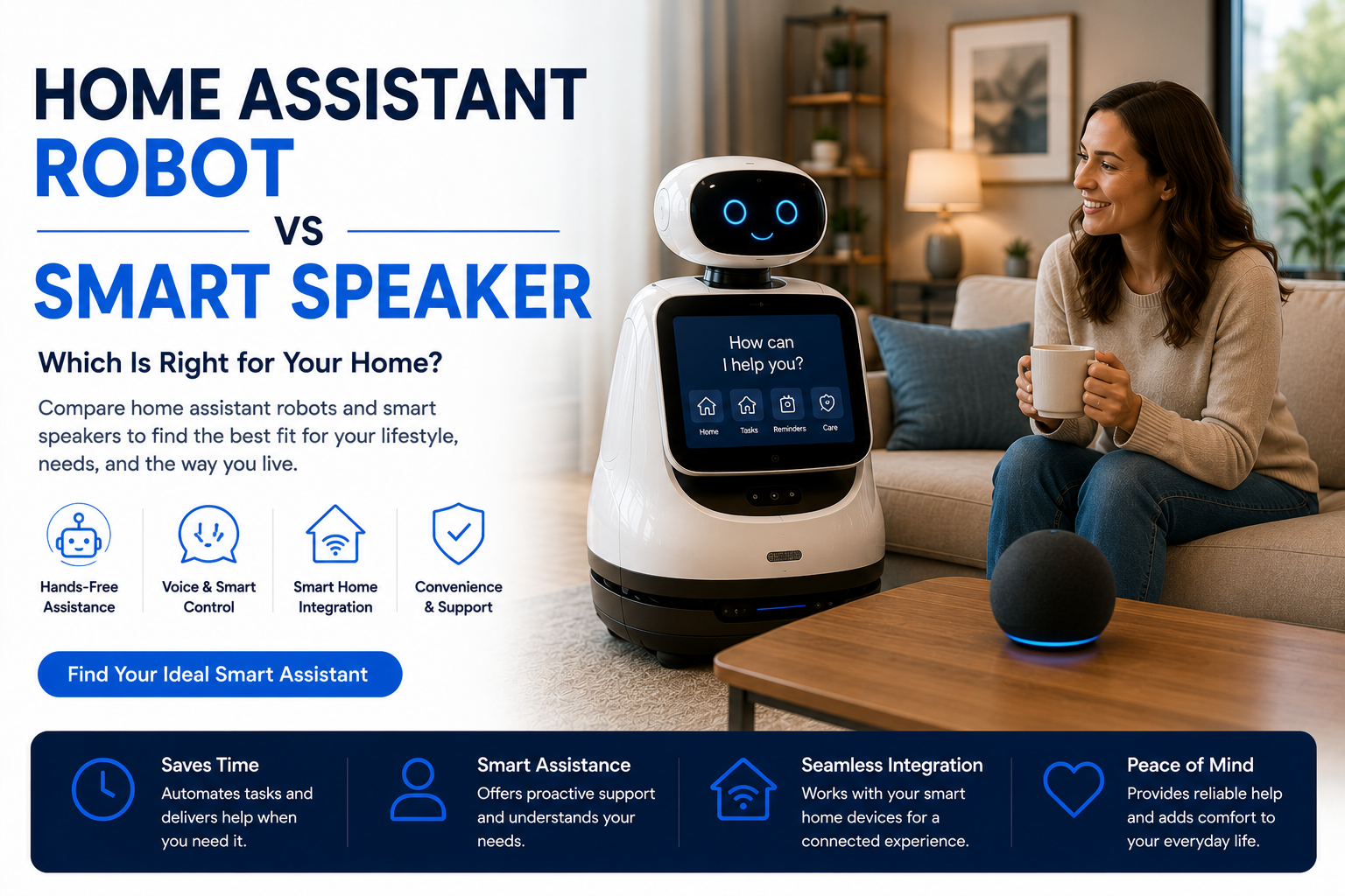 Home assistant robot vs smart speaker comparison