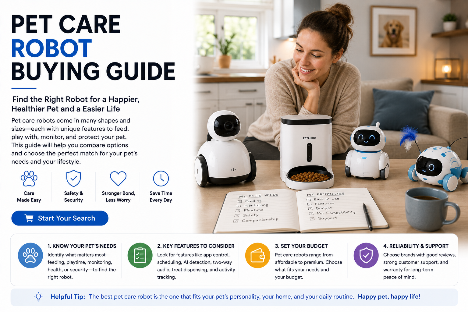 Pet care robot buying guide for smart pet homes