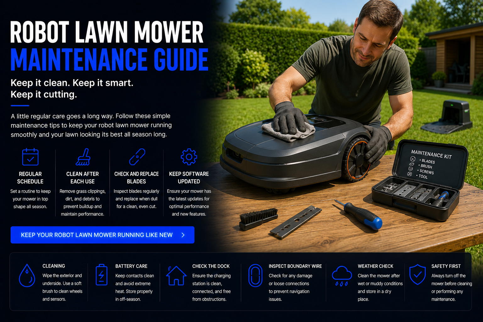 Robot lawn mower maintenance guide keep your mower performing its best