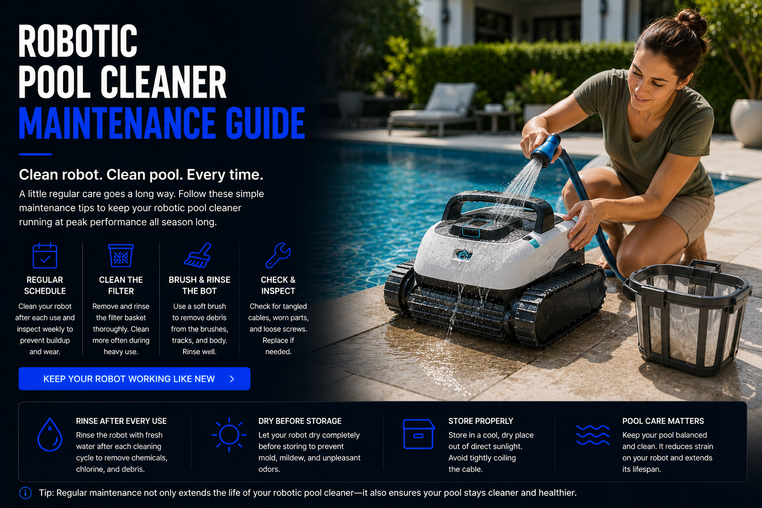 Robotic pool cleaner maintenance guide keep your pool robot running like new