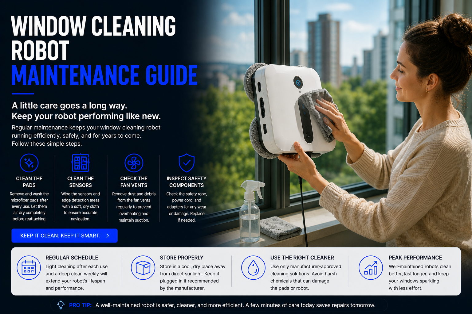 Window cleaning robot maintenance guide keep your robot performing its best